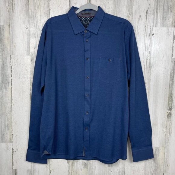 Ted Baker London Men's button up shirt classic blue size 5 or 42 - Picture 1 of 6